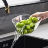 Wholesale vegetable washing basins, draining baskets, new household kitchen and living room fruit washing baskets, draining basins, bowls, blanching and rice washing details Picture